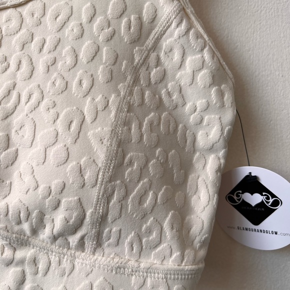 NWT Leopard Print Jacquard Bra Top - Picture 4 of 6